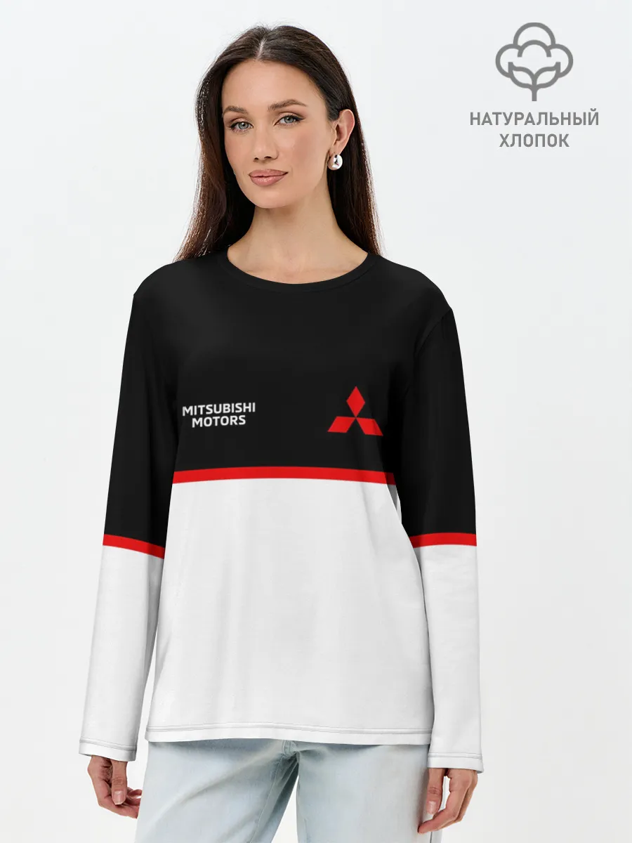 Лонгслив женский. Хлопок / Mitsubushi | Два цвета