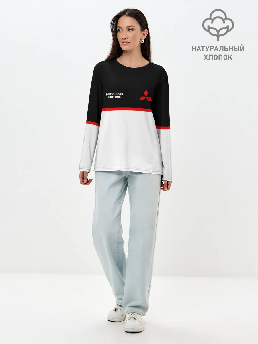 Лонгслив женский. Хлопок / Mitsubushi | Два цвета