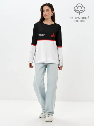 Лонгслив женский. Хлопок / Mitsubushi | Два цвета