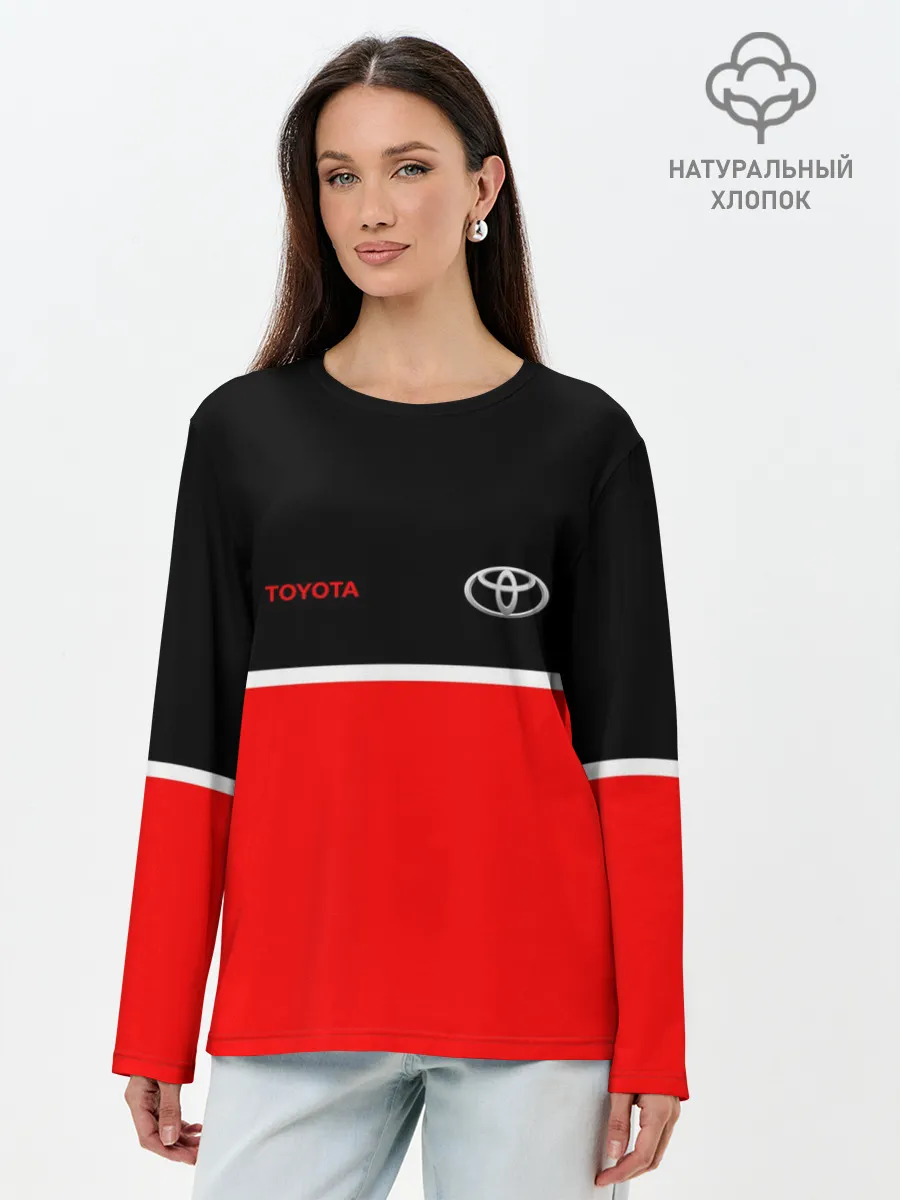 Лонгслив женский. Хлопок / Toyota | Два цвета