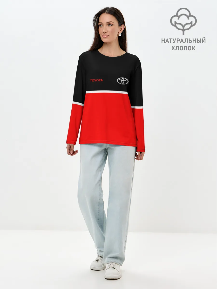 Лонгслив женский. Хлопок / Toyota | Два цвета