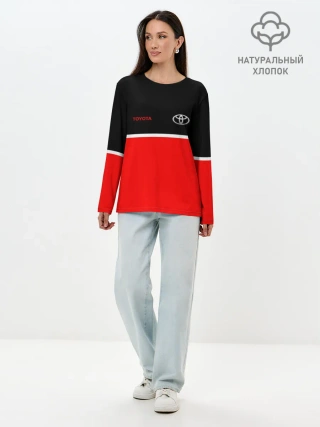 Лонгслив женский. Хлопок / Toyota | Два цвета