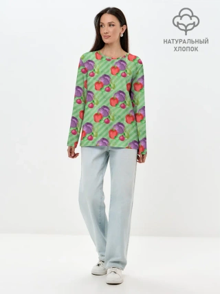 Лонгслив женский. Хлопок / Vegan | Огород