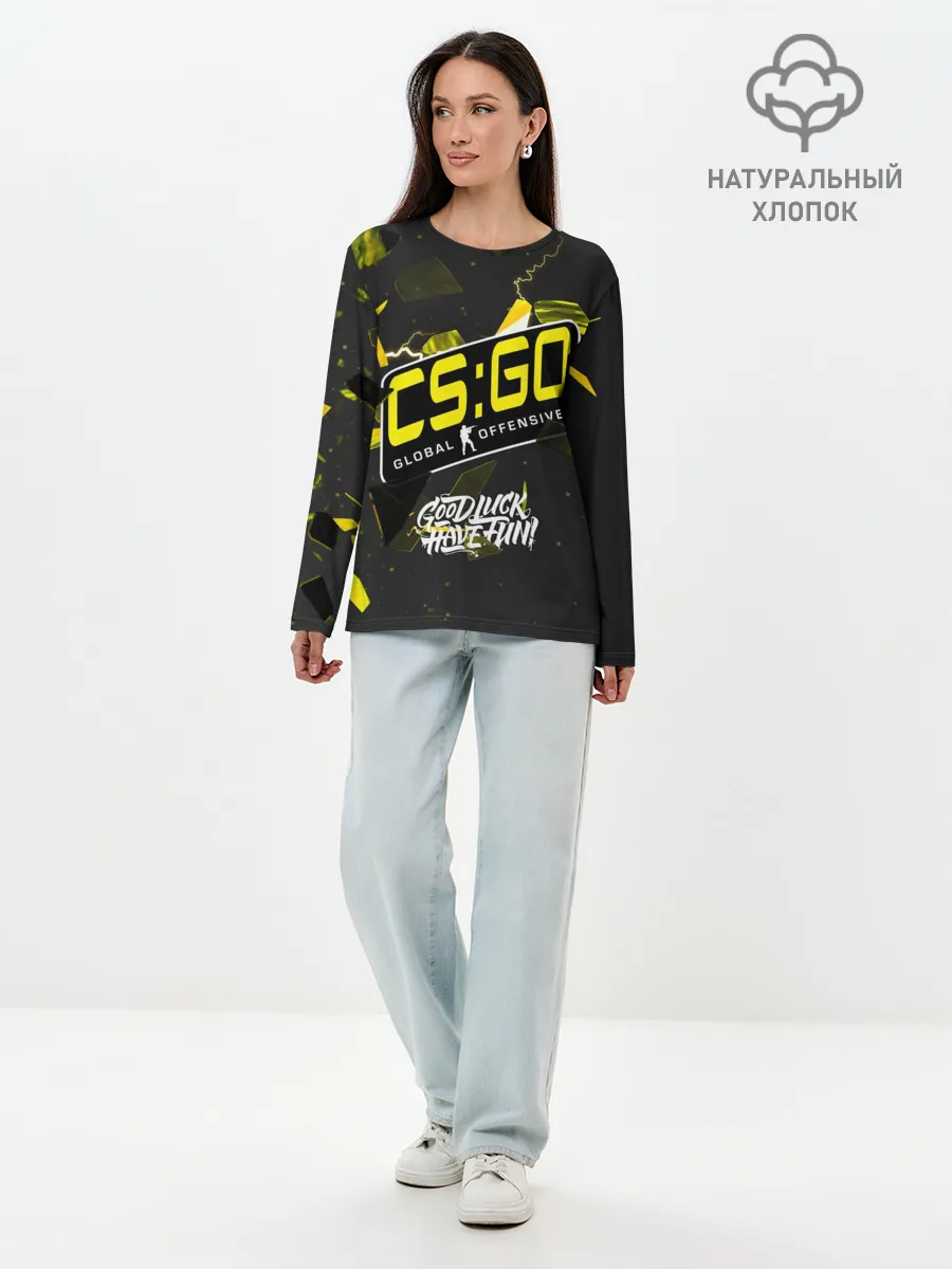 Лонгслив женский. Хлопок / Новая эра CS:GO