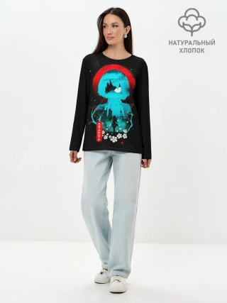 Лонгслив женский. Хлопок / Nier: Automata, YoRHa No 2 Type B