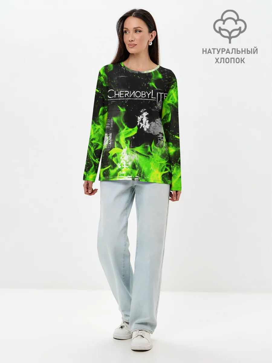 Лонгслив женский. Хлопок / Chernobylite