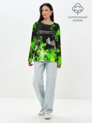 Лонгслив женский. Хлопок / Chernobylite