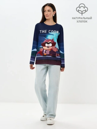 Лонгслив женский. Хлопок / The Coon - Енот | Южный Парк