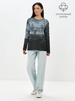 Лонгслив женский. Хлопок / Chernobylite - ЧАЭС