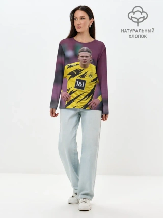 Лонгслив женский. Хлопок / Erling Haaland