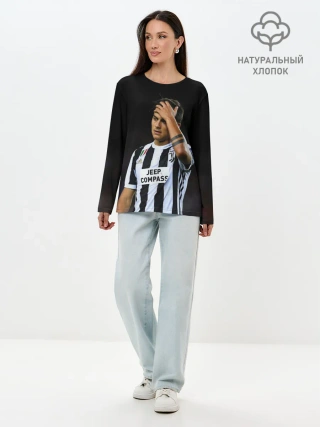 Лонгслив женский. Хлопок / Пауло Дибала, Dybala