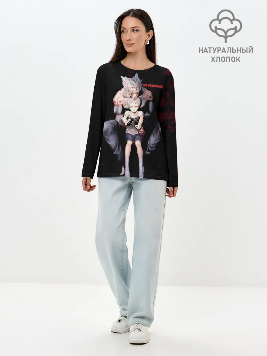 Лонгслив женский. Хлопок / Переживания Гароу One Punch-Man