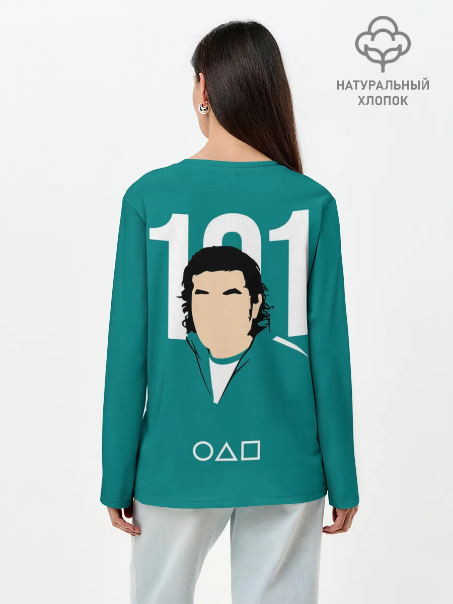 Лонгслив женский. Хлопок / Игра в кальмара: Чан Док Су 101