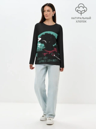 Лонгслив женский. Хлопок / Ковбой Бибоп