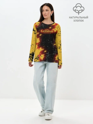 Лонгслив женский. Хлопок / Genshin Impact: Аниме.