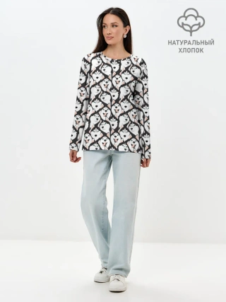 Лонгслив женский. Хлопок / Сибирский Хаски