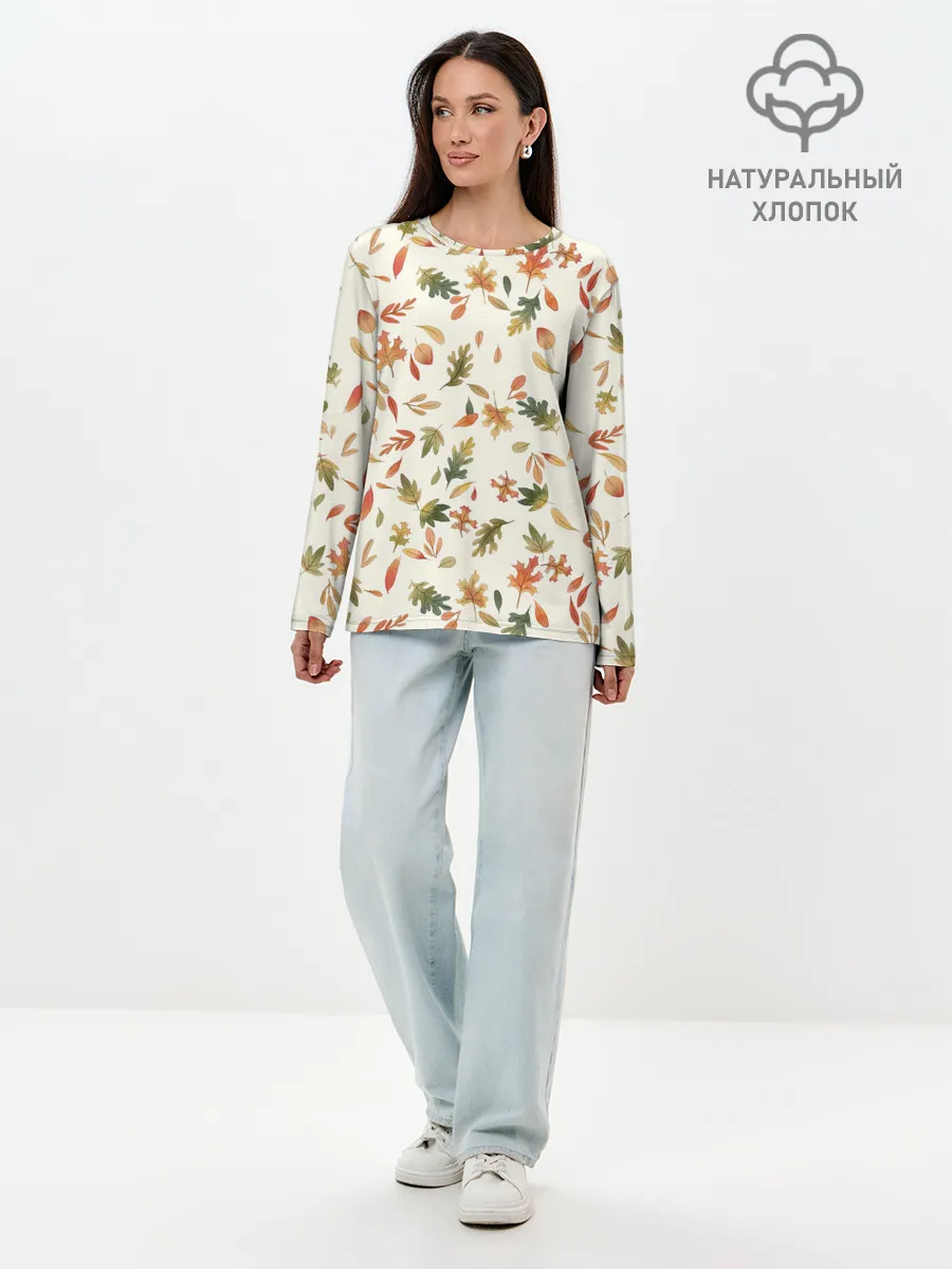 Лонгслив женский. Хлопок / Тёплая осень