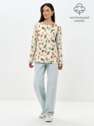 Лонгслив женский. Хлопок / Тёплая осень