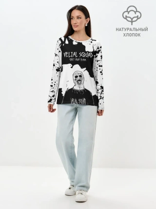 Лонгслив женский. Хлопок / Velial Squad свет или тьма,