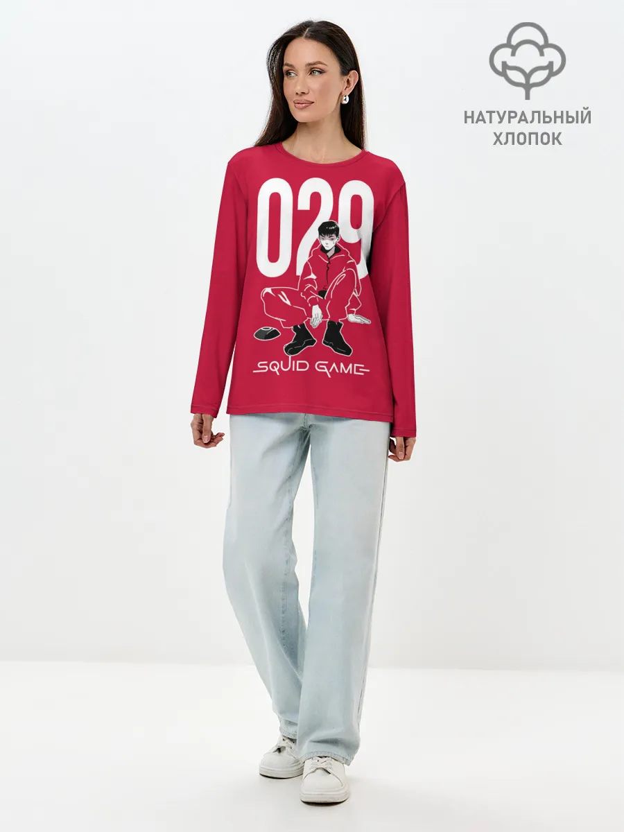 Лонгслив женский. Хлопок / Squid game: guard 029/policeman