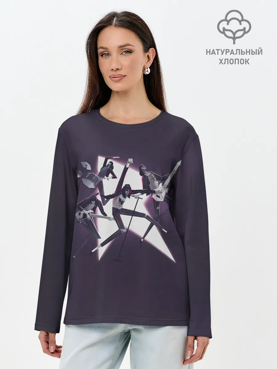 Лонгслив женский. Хлопок / Punk stars