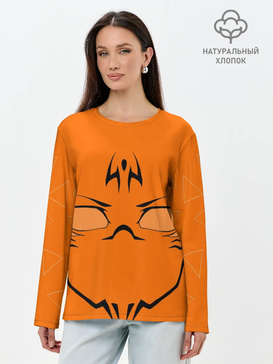 Лонгслив женский. Хлопок / Двуликий Сукуна