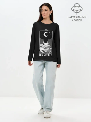 Лонгслив женский. Хлопок / The Coffee. Occult