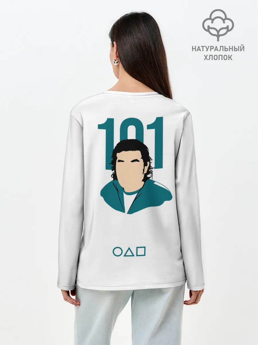 Лонгслив женский. Хлопок / Squid game - Чан Док Су 101