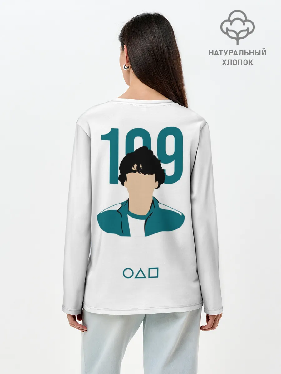 Лонгслив женский. Хлопок / Squid game - Али Абдул 199