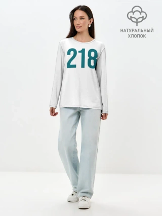 Лонгслив женский. Хлопок / Squid game - Чхо Сан Воо 218