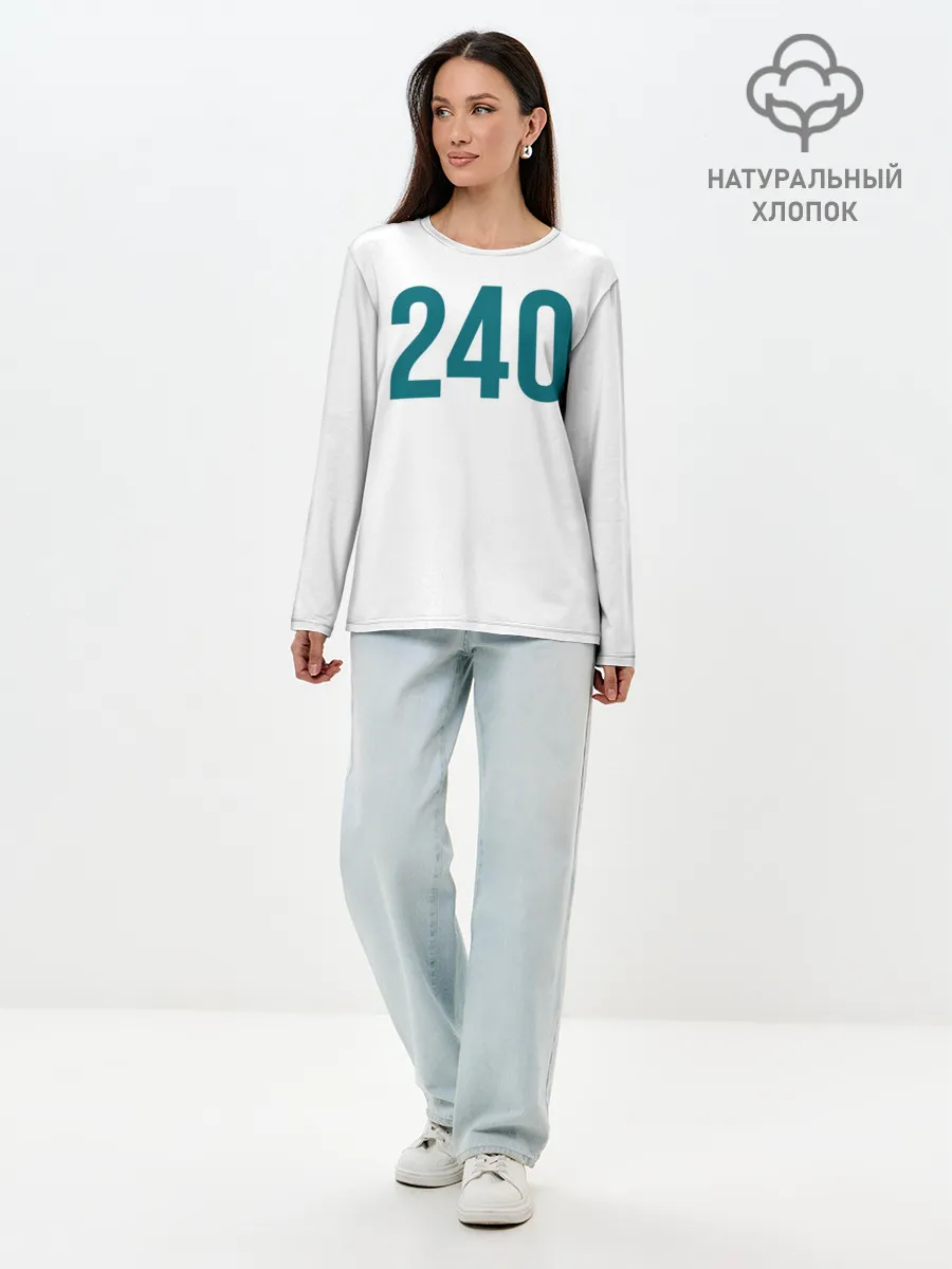 Лонгслив женский. Хлопок / Squid game - Чи Ён 240