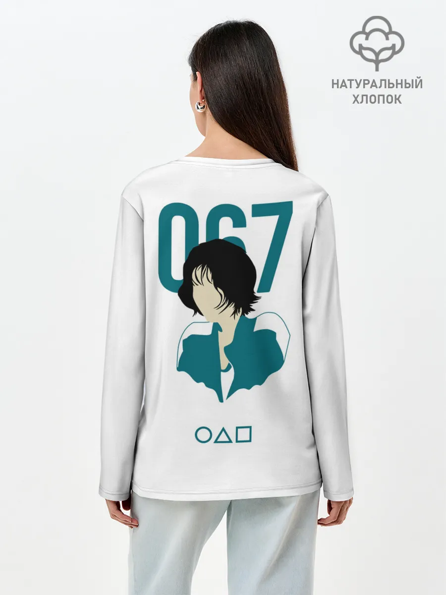 Лонгслив женский. Хлопок / Squid game - Кан Сэ Бёк 067