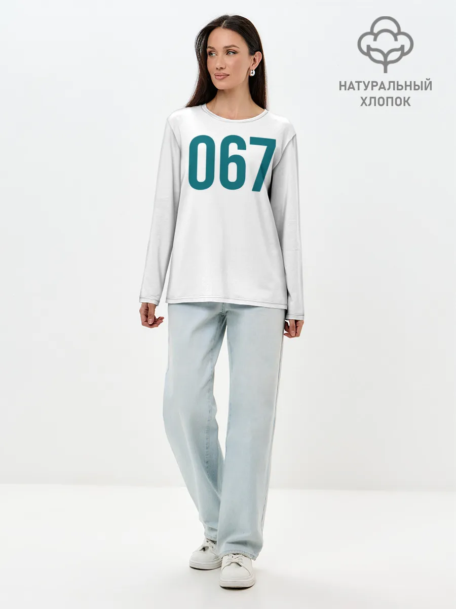 Лонгслив женский. Хлопок / Squid game - Кан Сэ Бёк 067