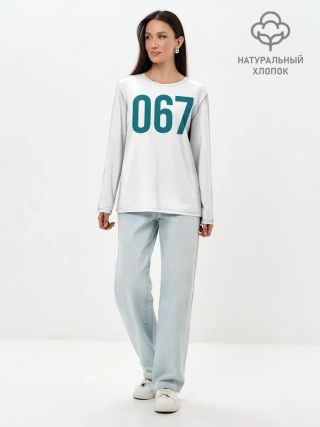 Лонгслив женский. Хлопок / Squid game - Кан Сэ Бёк 067