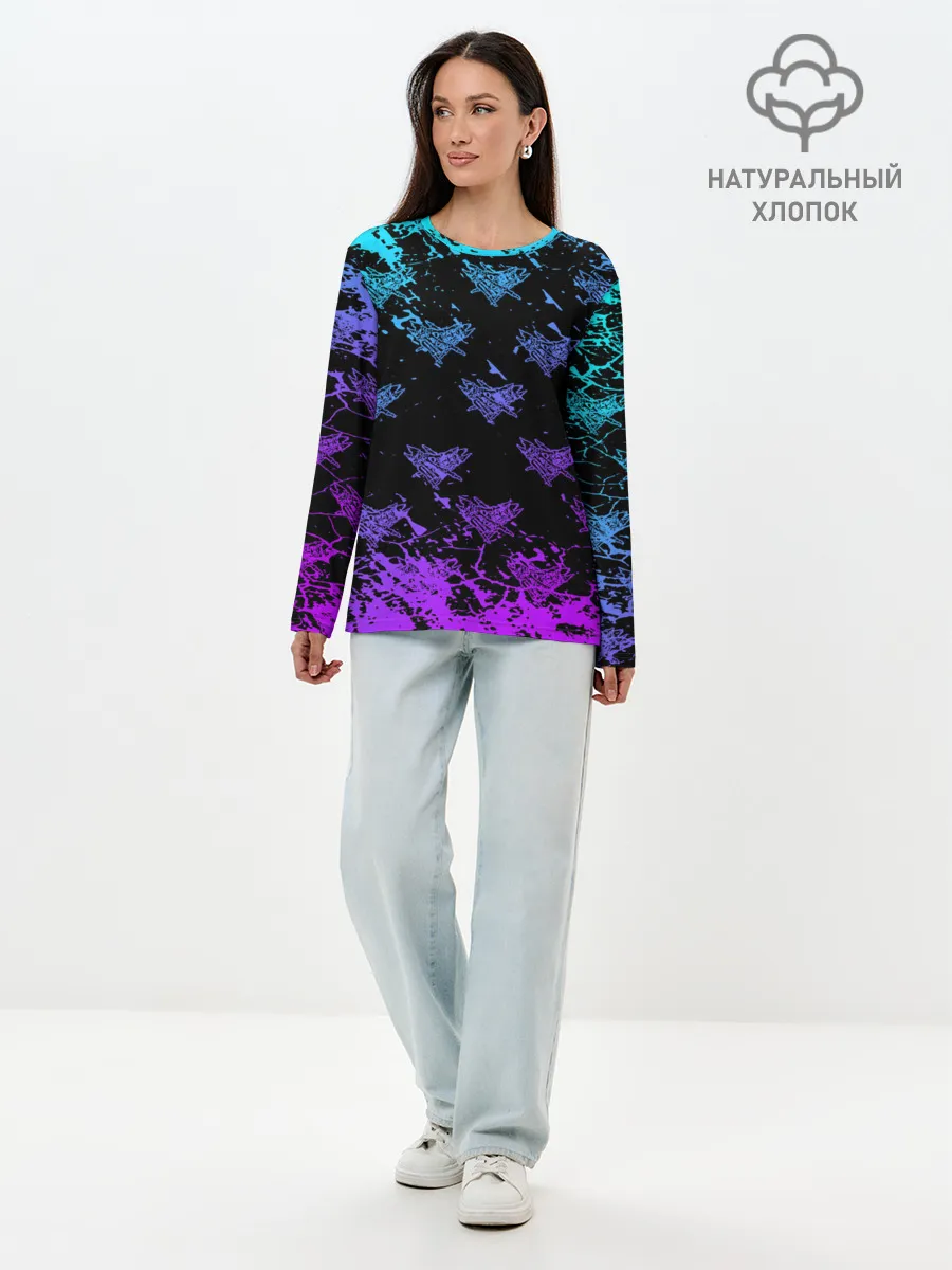 Лонгслив женский. Хлопок / Velial Squad | neon