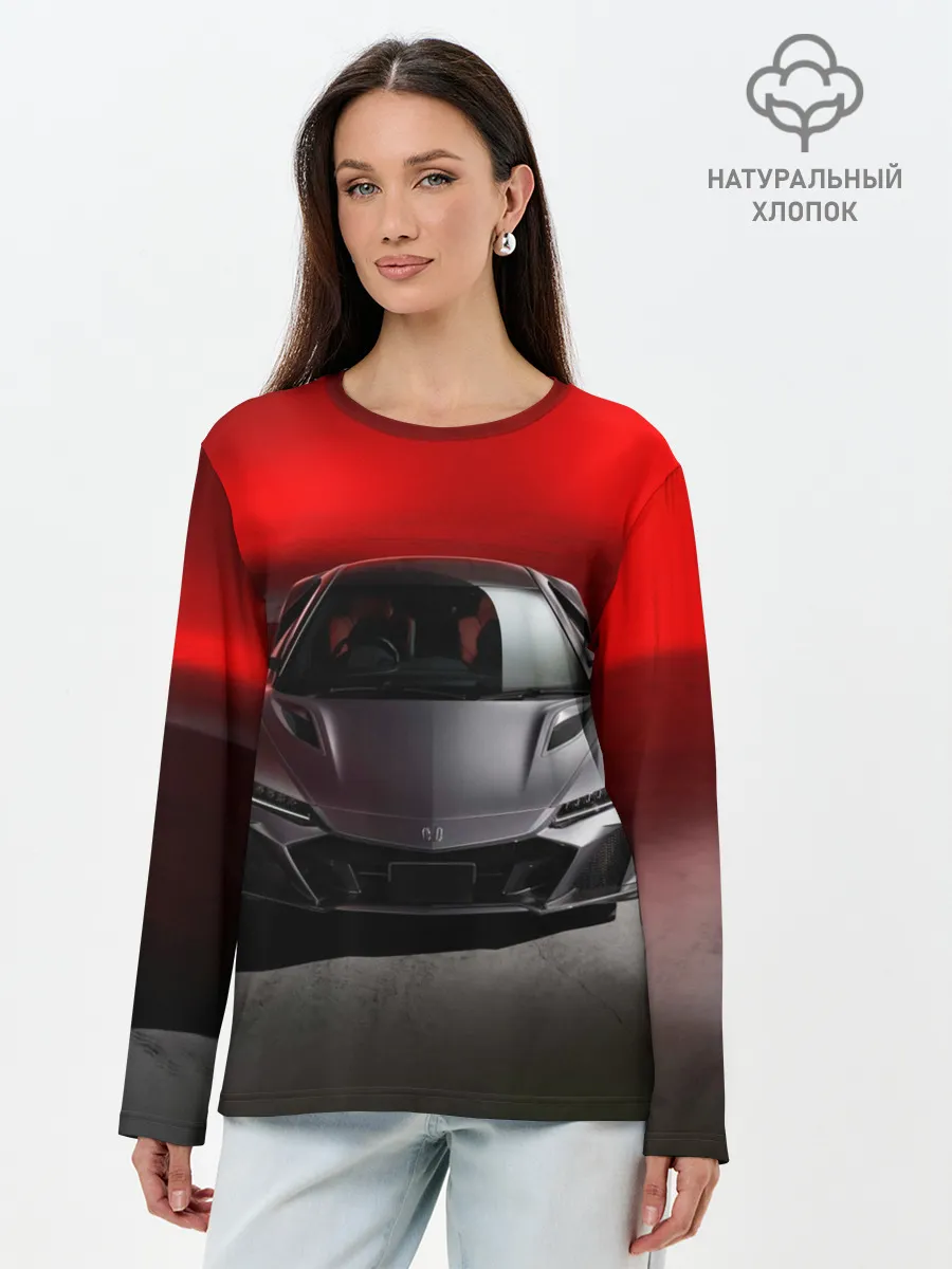 Лонгслив женский. Хлопок / HONDA NSX