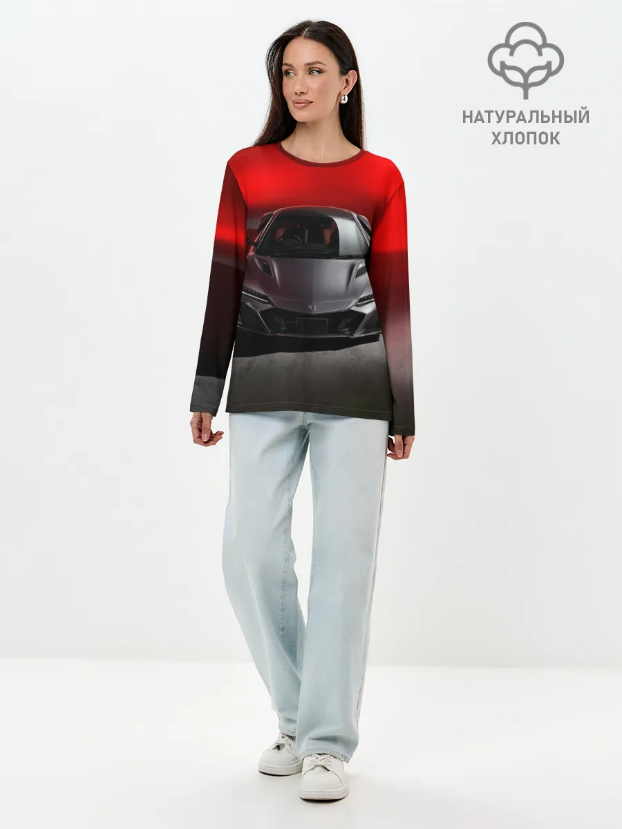 Лонгслив женский. Хлопок / HONDA NSX