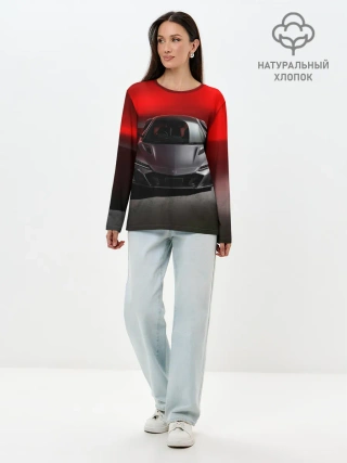 Лонгслив женский. Хлопок / HONDA NSX