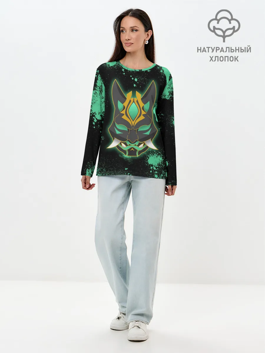 Лонгслив женский. Хлопок / XIAO | БРЫЗГИ | СЯО