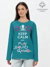 Лонгслив женский. Хлопок / Keep calm and play squid game