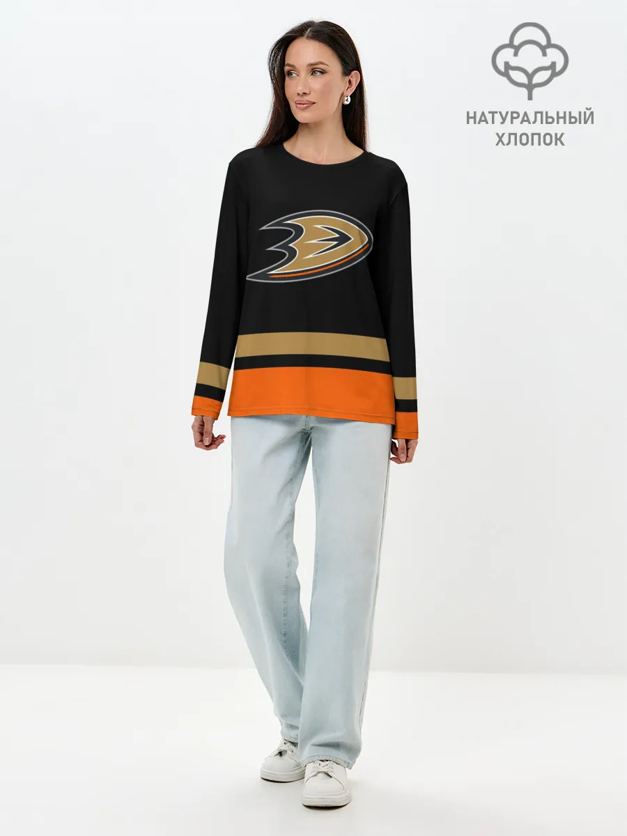 Лонгслив женский. Хлопок / Anaheim Ducks | Анахайм Дакс