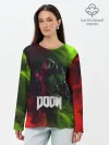 Лонгслив женский. Хлопок / Doomguy | Doom