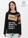 Лонгслив женский. Хлопок / Squid game: Do you want to play a game?