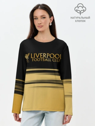 Лонгслив женский. Хлопок / Ливерпуль. Футбольный клуб.