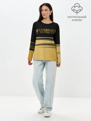 Лонгслив женский. Хлопок / Ливерпуль. Футбольный клуб.