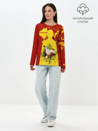 Лонгслив женский. Хлопок / Прорыв Сайтамы One Punch-Man