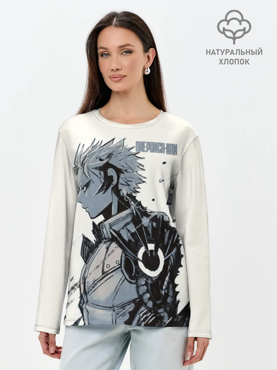 Лонгслив женский. Хлопок / One Punch-Man Генос