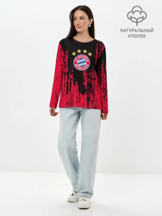Лонгслив женский. Хлопок / Bayern Munchen: Бавария.