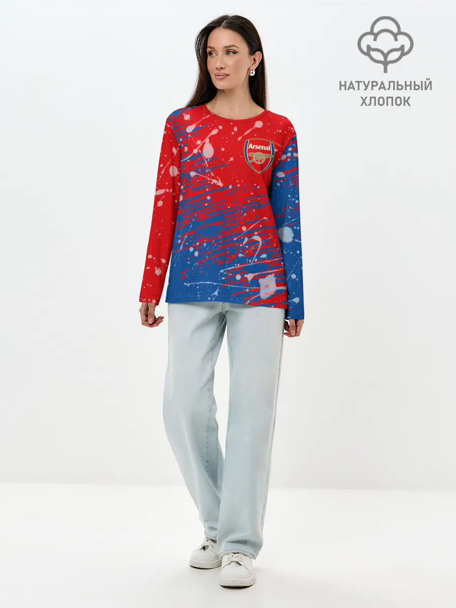 Лонгслив женский. Хлопок / Arsenal: Фирменные цвета.