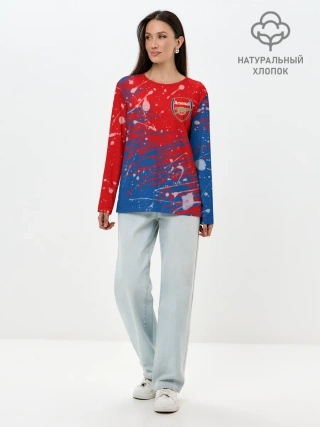 Лонгслив женский. Хлопок / Arsenal: Фирменные цвета.